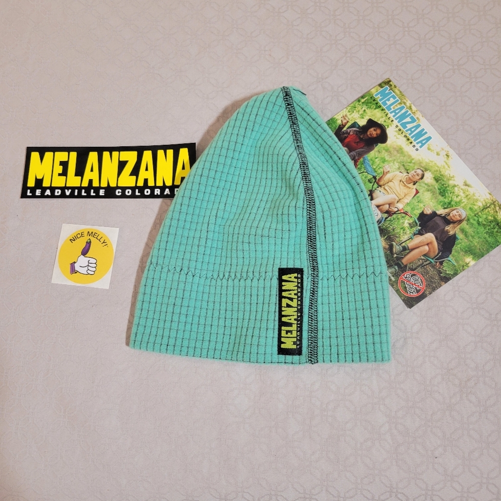 Melanzana Microgrid Beanie Adult Size L In Lagoon Unisex
